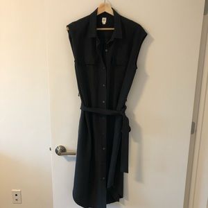 GAP button down sleeveless dress black M